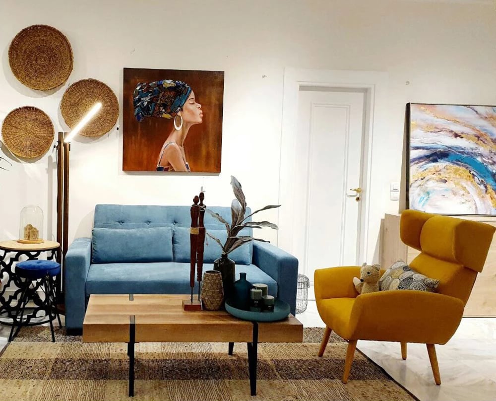 Pikturë dekorative Hypnose, shumëngjyrëshe, kanavacë, dru, 90x90x4cm