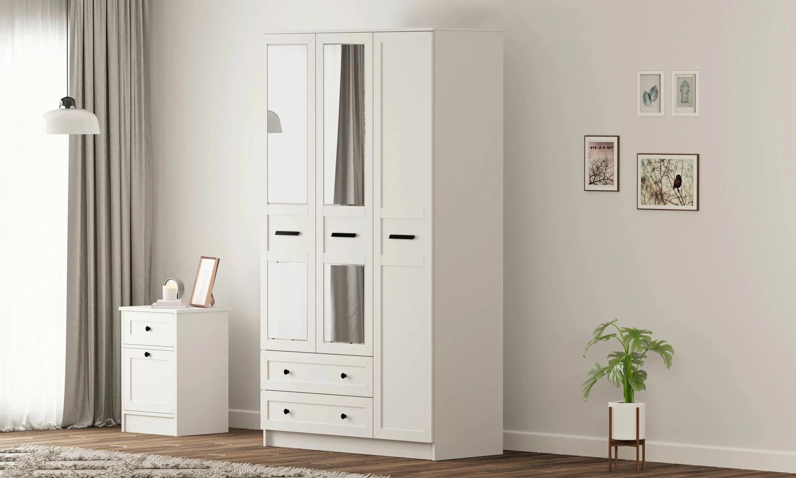 Dollap Skye Decor, Rb-168-01-009, ngjyrë e bardhë mat