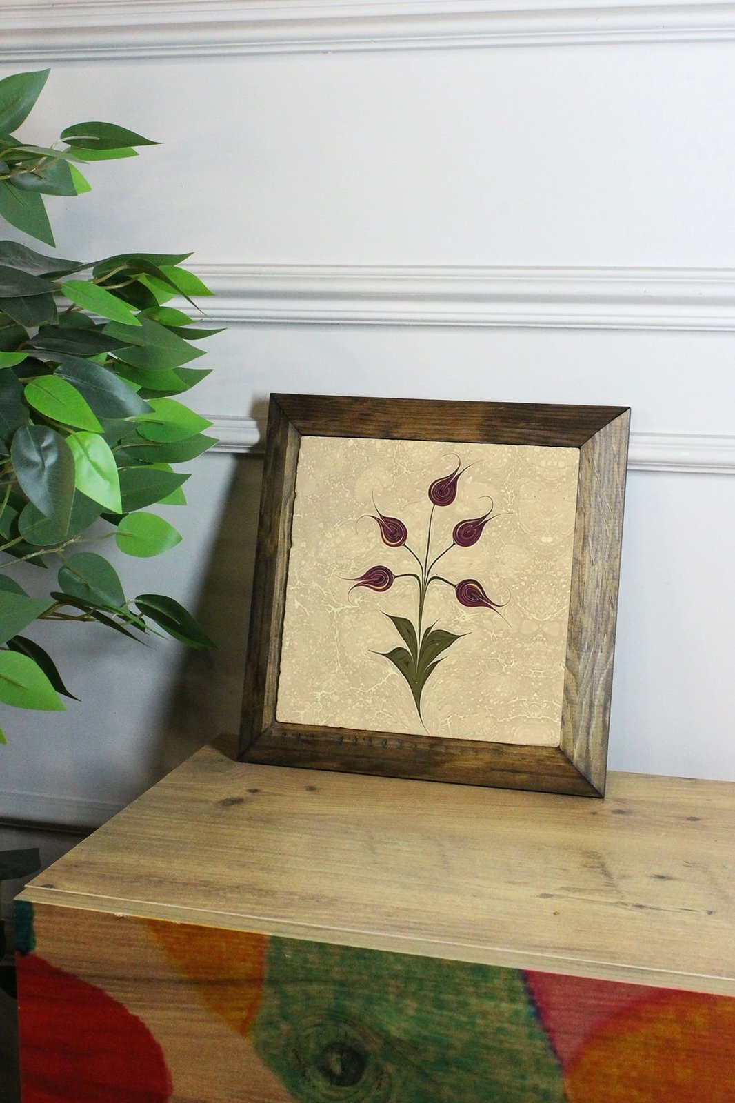 Pikturë dekorative me kornizë, Wallity, Ersytastablo43 - 26, shumëngjyrëshe, 26x26cm