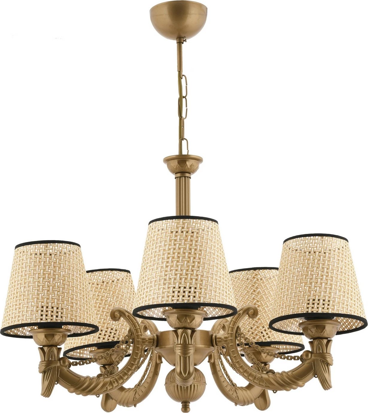 Llambë tavani Opviq Fiona, zinxhir Coral, natyrale, ari