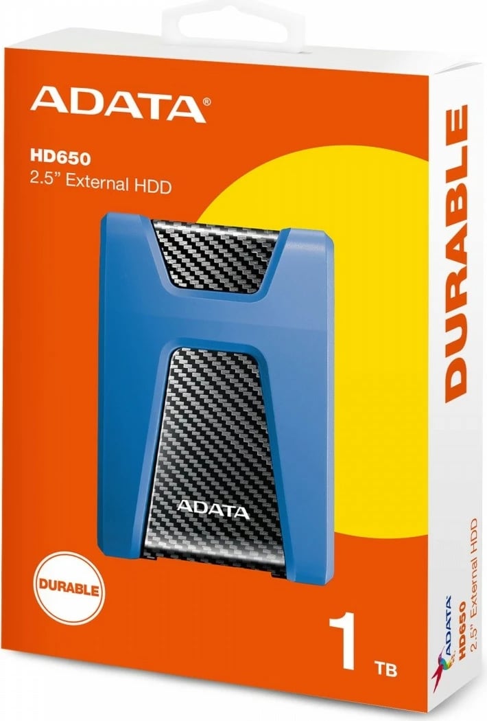 Hard disk i jashtëm Adata DashDrive Durable HD650, 1TB, 2.5", USB 3.1, Blu