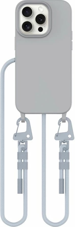 Mbështjellës Tech-Protect Magnecklace për iPhone 14 Pro, MagSafe, Gri me litar