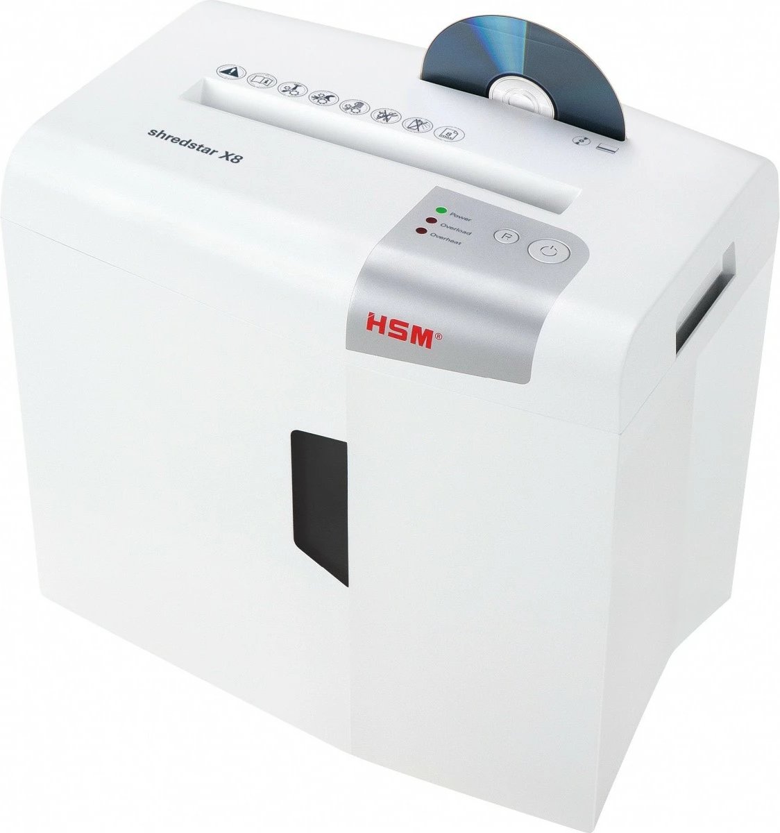 Makine shkatërruese dokumentesh HSM shredstar X8, 18L, prerje cross-cut, e bardhë