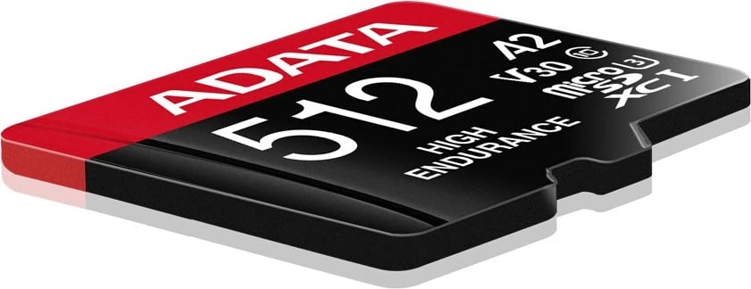 Kartelë memorie ADATA High Endurance 512 GB MicroSDXC, e kuqe, me adapter