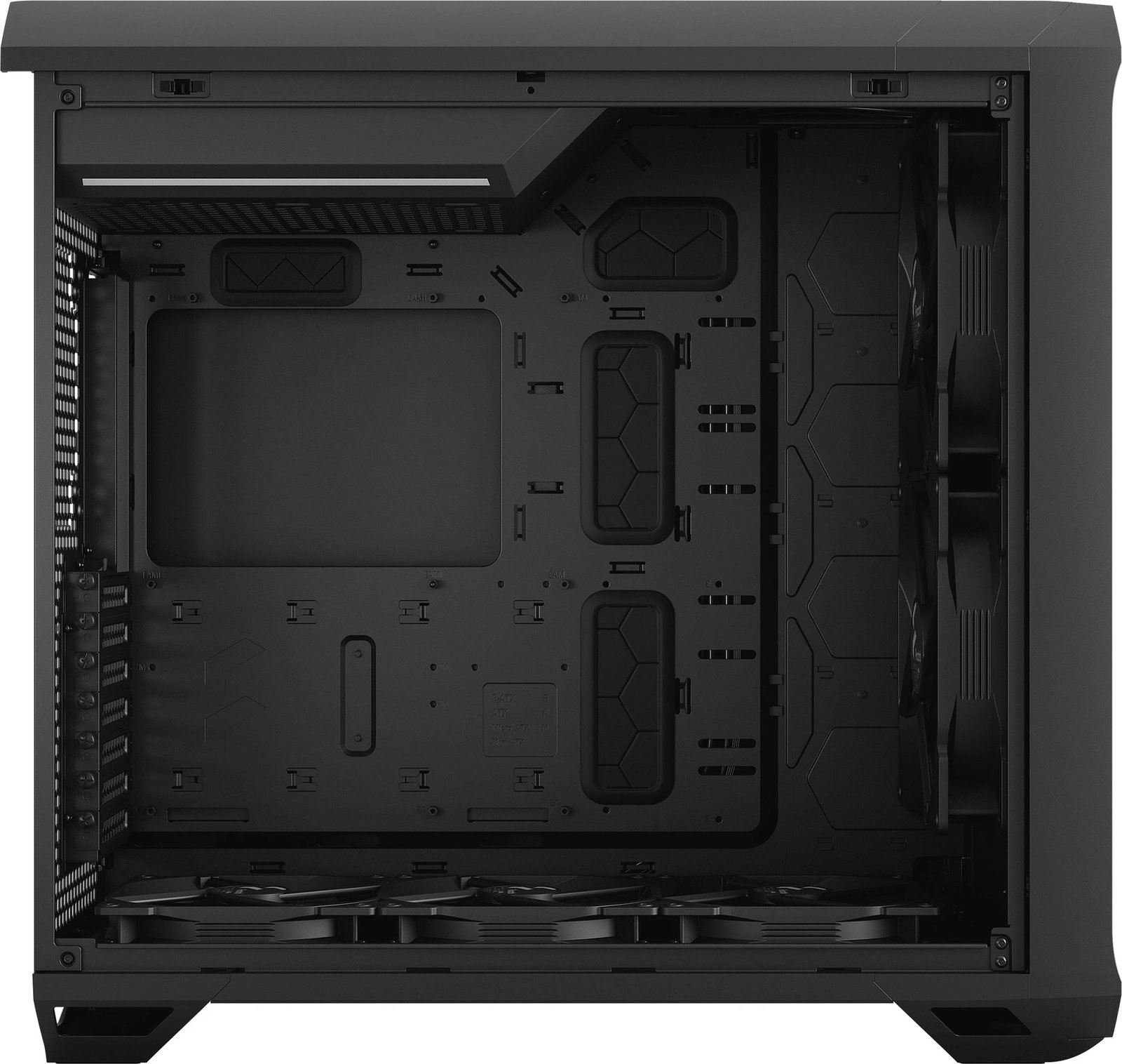 Kasë Fractal Design Torrent, Tower, PC, ATX, EATX, ITX, micro ATX, SSI CEB, Steel, Gaming, e zezë Kasë Fractal Design Torrent, Tower, PC, ATX, EATX, ITX, micro ATX, SSI CEB, Steel, Gaming, e zezë