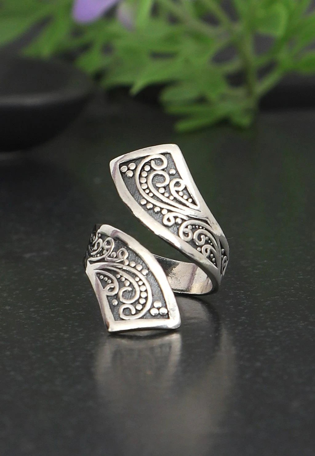 Unazë argjendi Jumeon, e hapur, ngjyrë argjendi, AOYZ2046