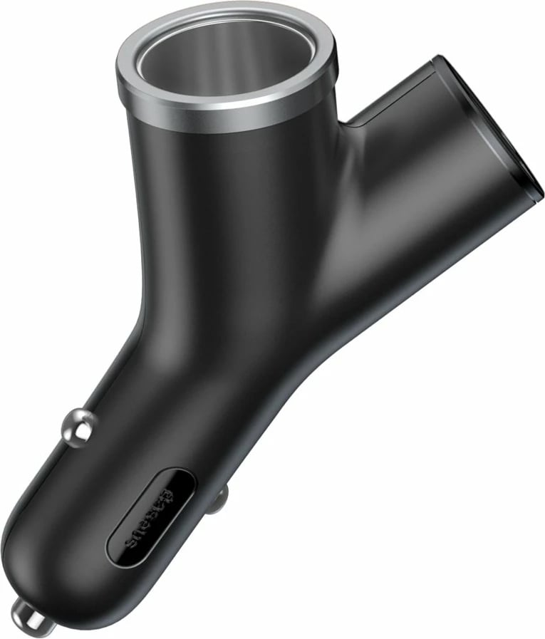 Karikues veture Baseus Y Type CCALL-YX01, 2x USB + prizë çakmaku, 3.4A, LED, i zi