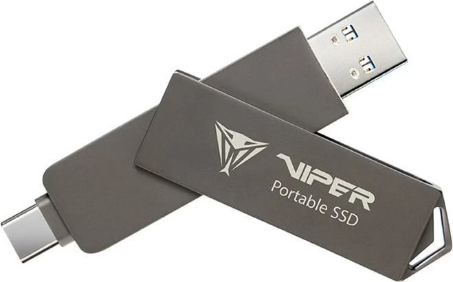 SSD i jashtëm Patriot Viper PVP30 Duo Compact 512GB, USB A+C, Gri