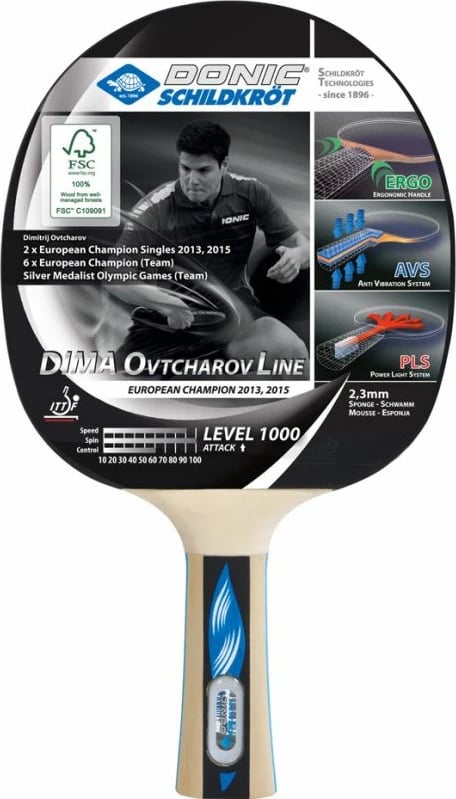 Rakete pingpongu Donic Ovtcharov 1000 754412