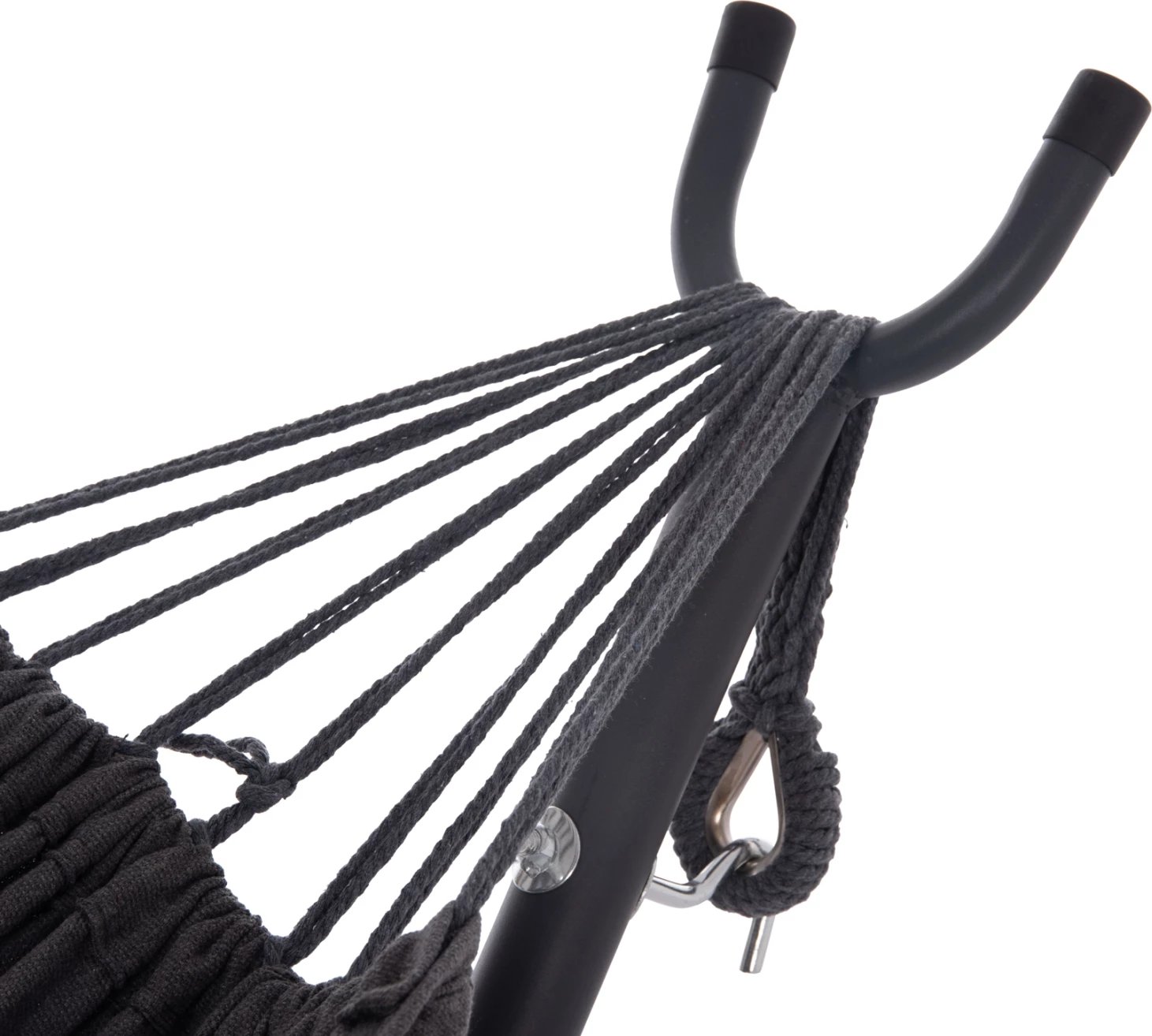 Hamake CRAVE, kornizë metalike antracit, pëlhurë gri e errët, 265x93x105cm