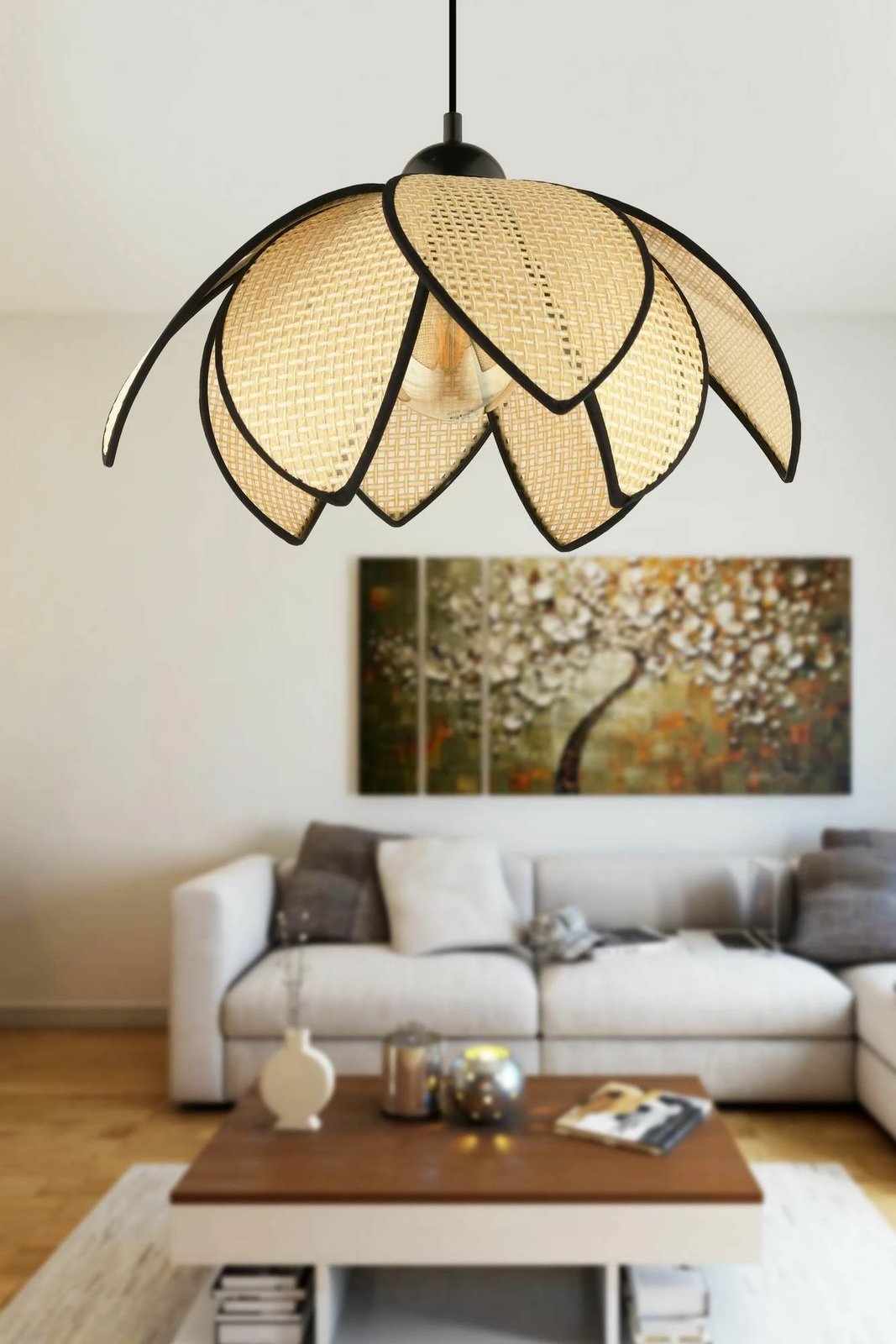 Llambë tavani Opviq, krem e zezë, 64891