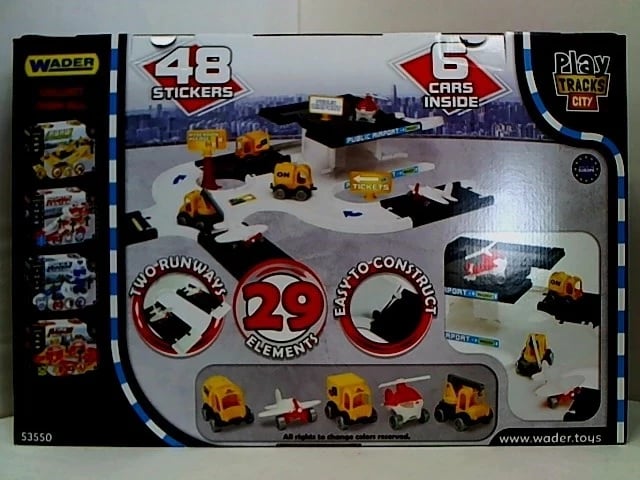 Set lodrash Wader Play Tracks City aeroport, 29 elemente