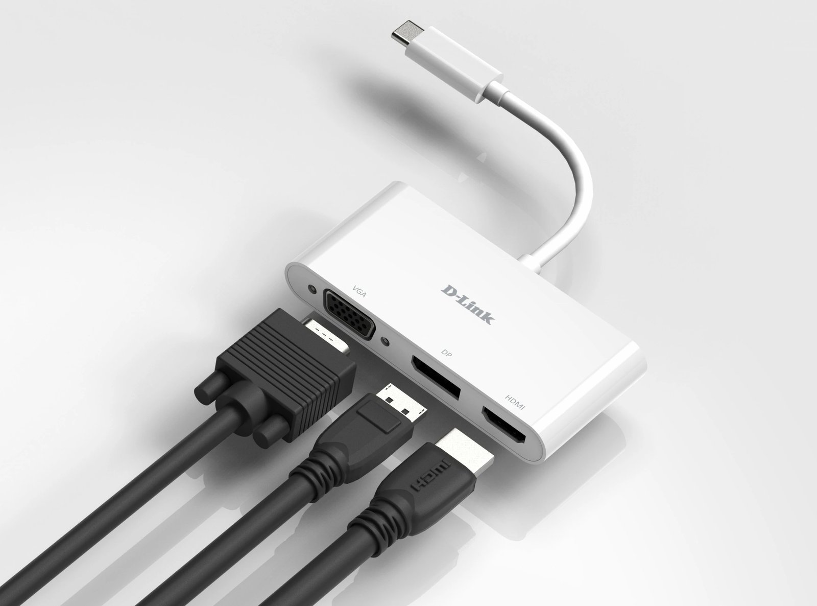 Adapter USB-C D-Link DUB-V310, 3 porte video, i bardhë