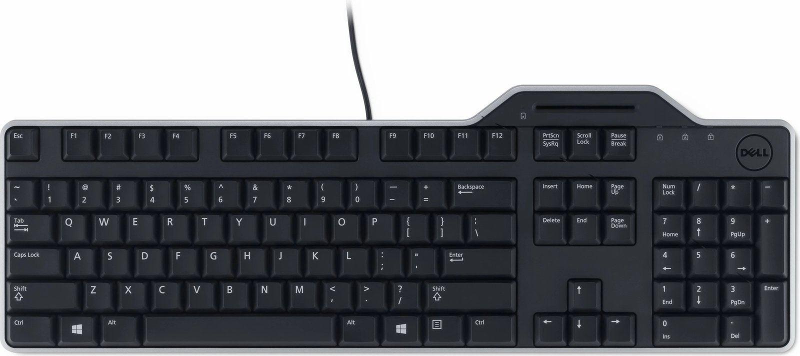 Tastierë DELL KB813, USB, smartcard, e zezë