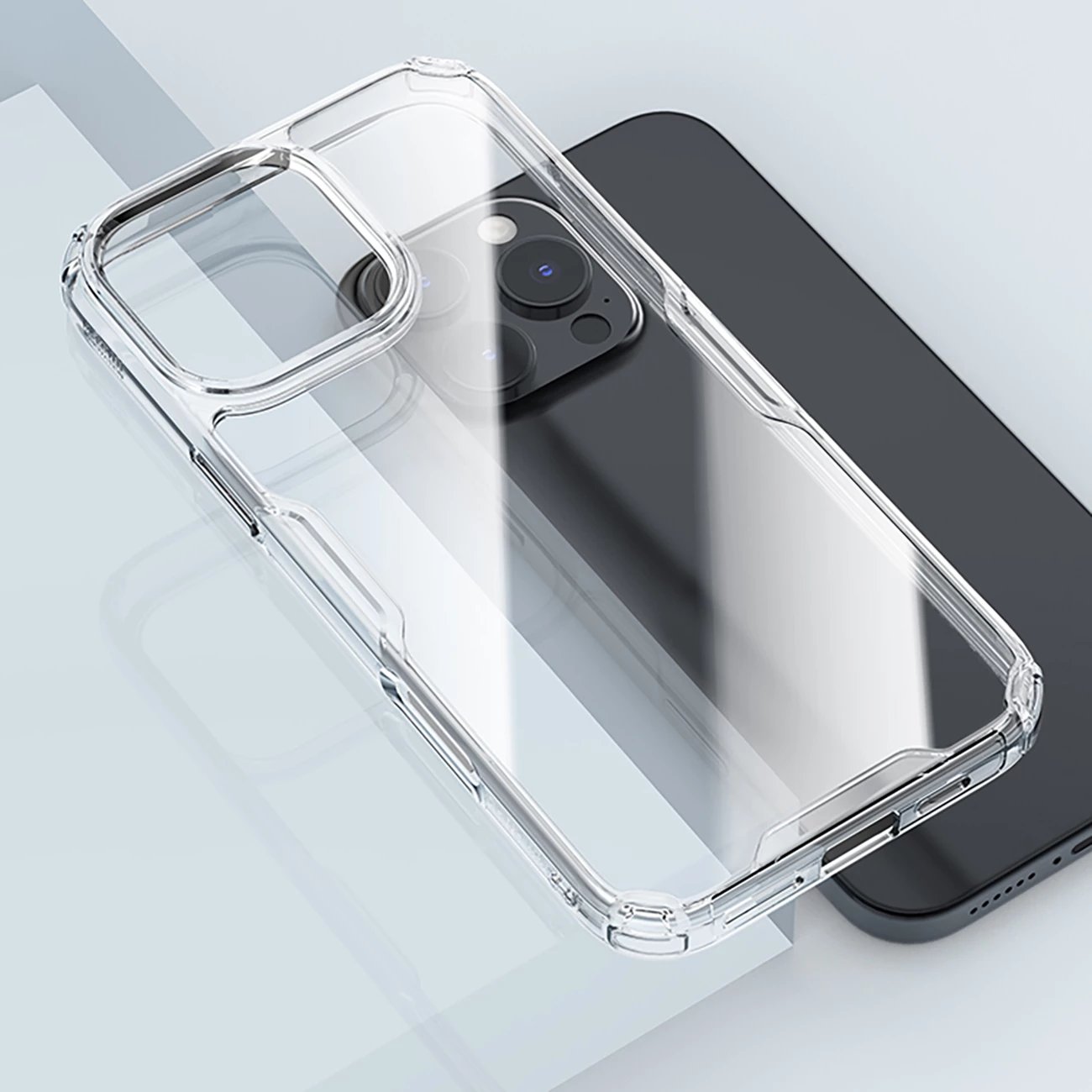 Mbështjellës Nillkin Nature Pro për iPhone 16 Pro, transparent dhe bardhë
