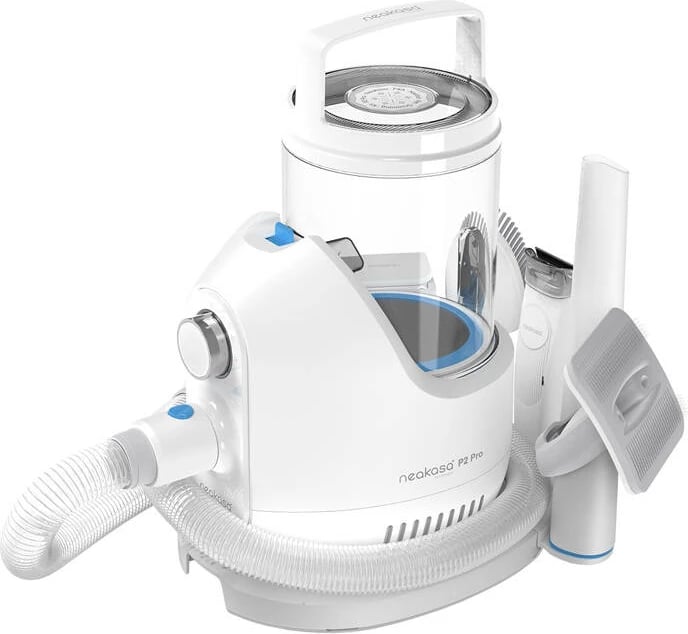 Set për krehje dhe pastrim qimesh për kafshë, Neakasa P2 Pro, 1L, 300W, i bardhë