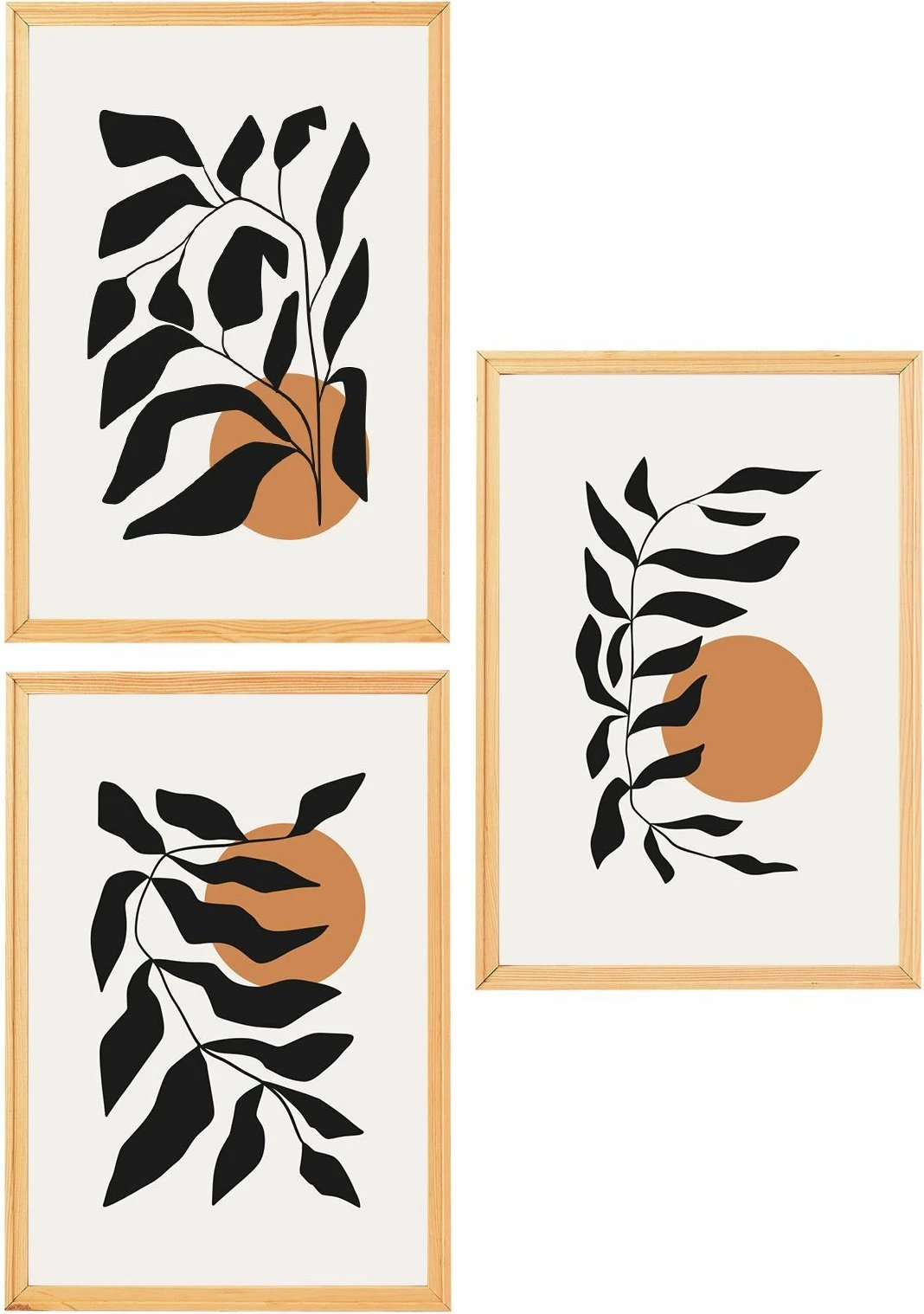 Pikturë dekorative me kornizë MDF (3 copë), Wallity, Myk3002-1