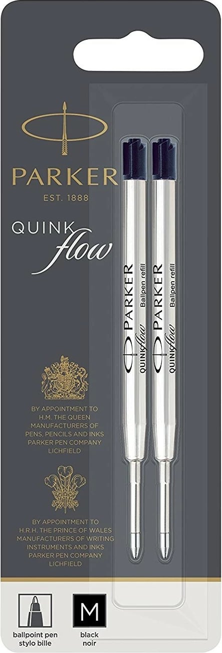 Refill për stilolaps PARKER 1950372, medium, 2 copë, argjend