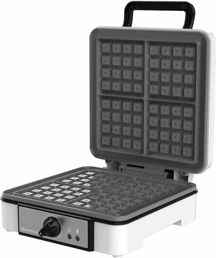 Aparat për waffle Cecotec Fun Gofrestone 4Inox, 1200W, argjendtë