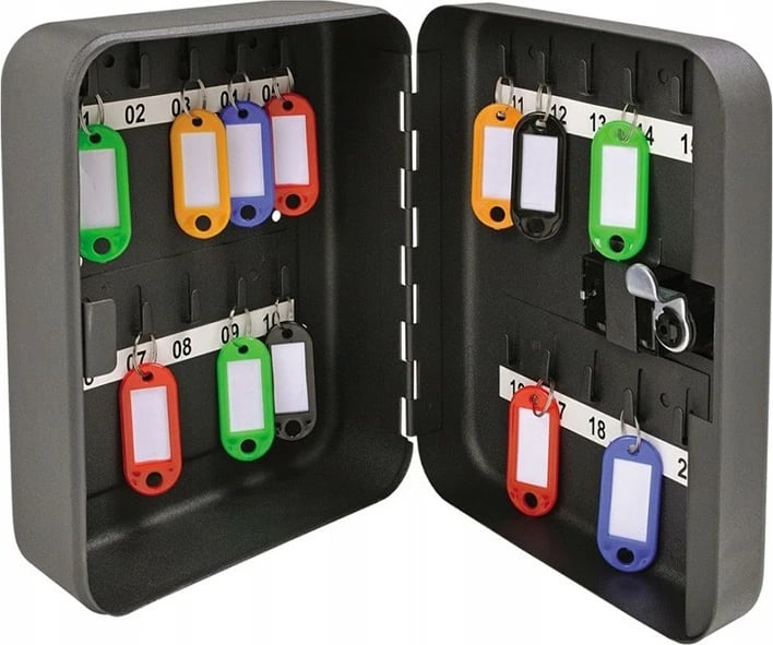 Kuti çelësash, Tracer, TRASEJ47646, 20 grepa, bravë mekanike me kombinim 3-shifror, 22 x 16 x 7.5 cm, e zezë