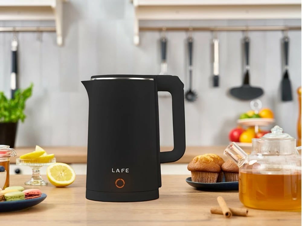 Zierës uji elektrik, Lafe, LAFCZA47467, 1.8 L, 1800 W, mur i dyfishtë Cool Touch, i zi