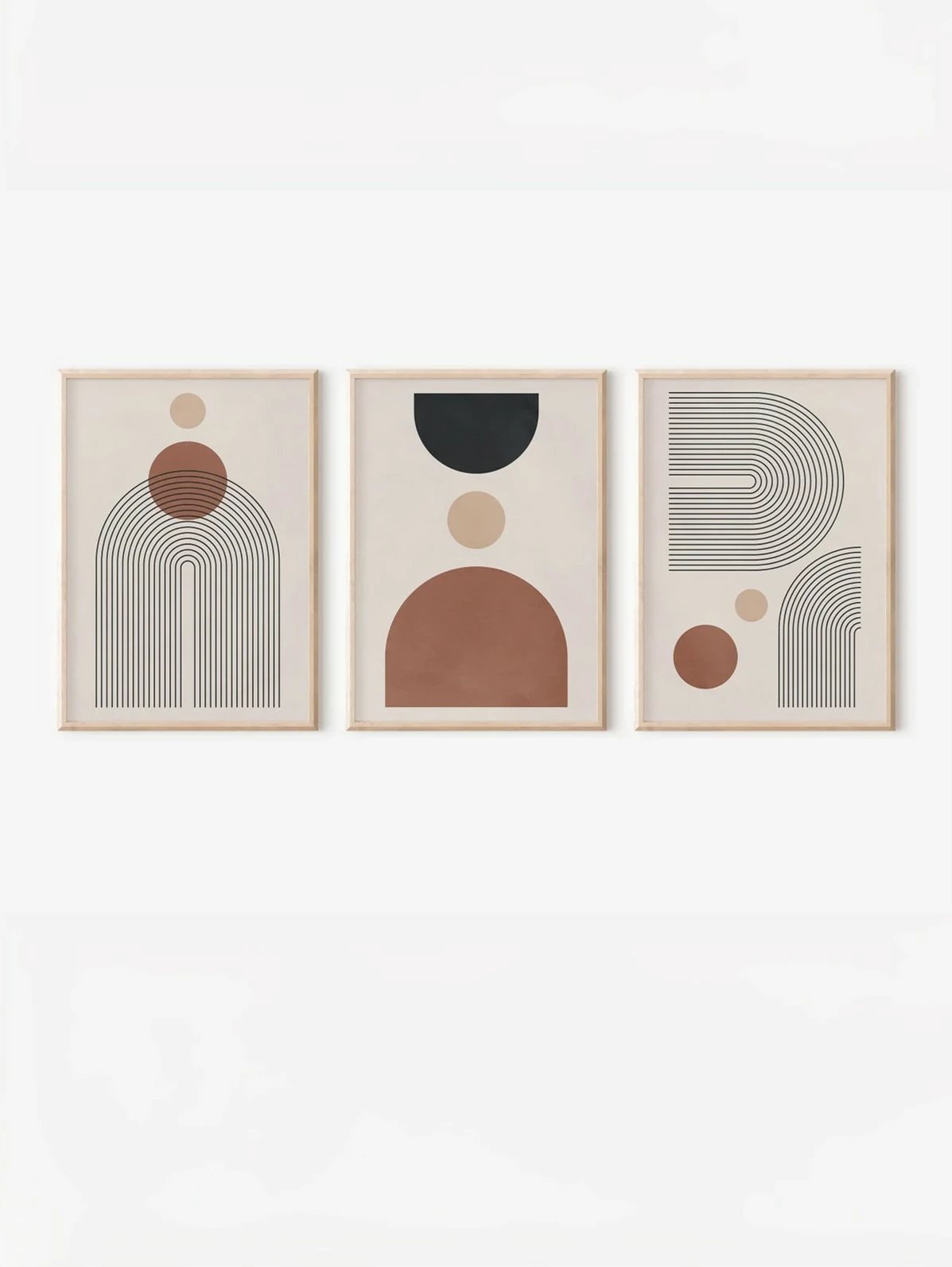 Pikturë dekorative me kornizë (3 copë), Wallity, 3Dartsohoset48