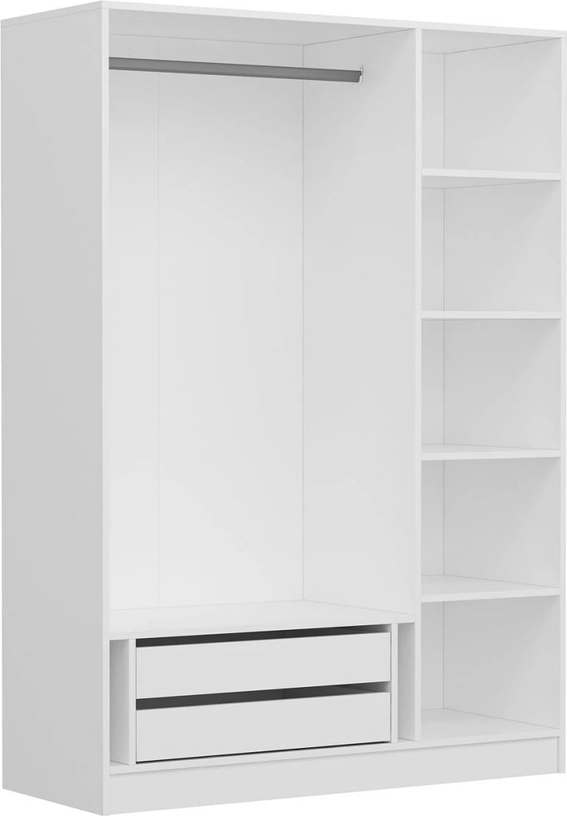 Dollap Skye Decor, ngjyrë e bardhë, 135x210x52 cm