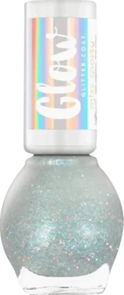 Llak për thonj Miss Sporty Glow Glitter Coat 020 Boreal Lights për femra 7ml