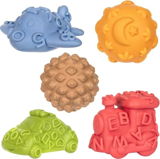 Set lodrash sensorike Tullo Montessori, 5 copë, ngjyra të ndryshme