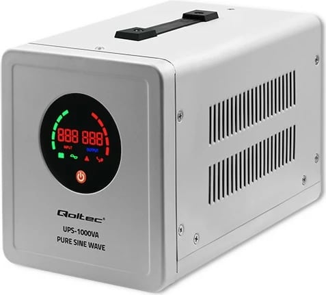 UPS Qoltec 1000VA 700W Pure Sine Wave, Gri UPS Qoltec 1000VA 700W Pure Sine Wave, Gri