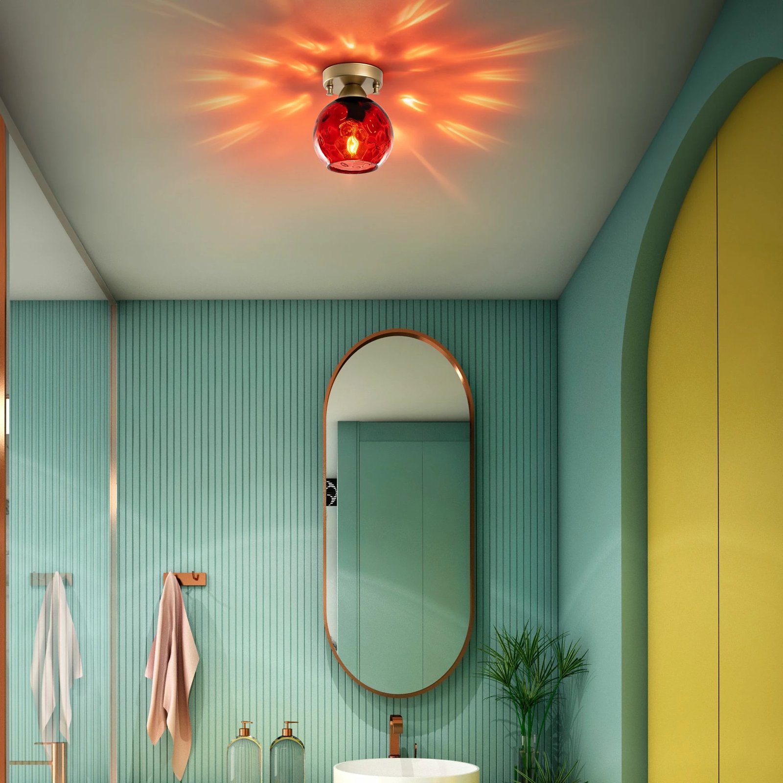 Llambë tavani Opviq, Benek - 15 - 14381, e kuqe dhe e zezë