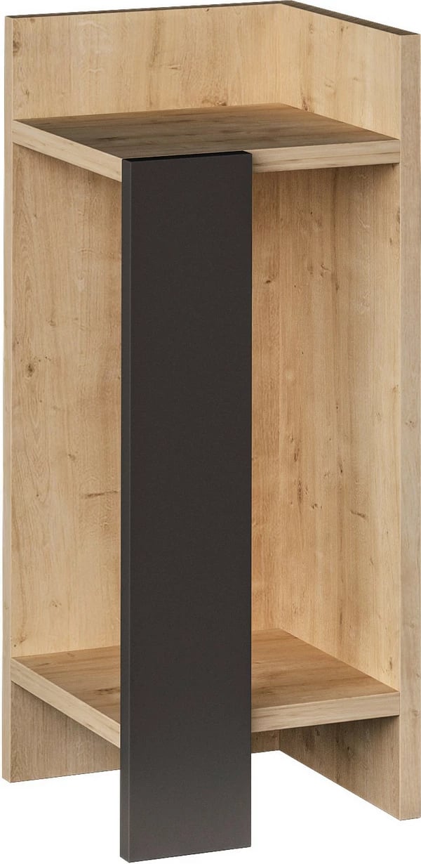 Komodinë anësore Elos, e djathtë, ngjyrë lis dhe antracit, Skye Decor