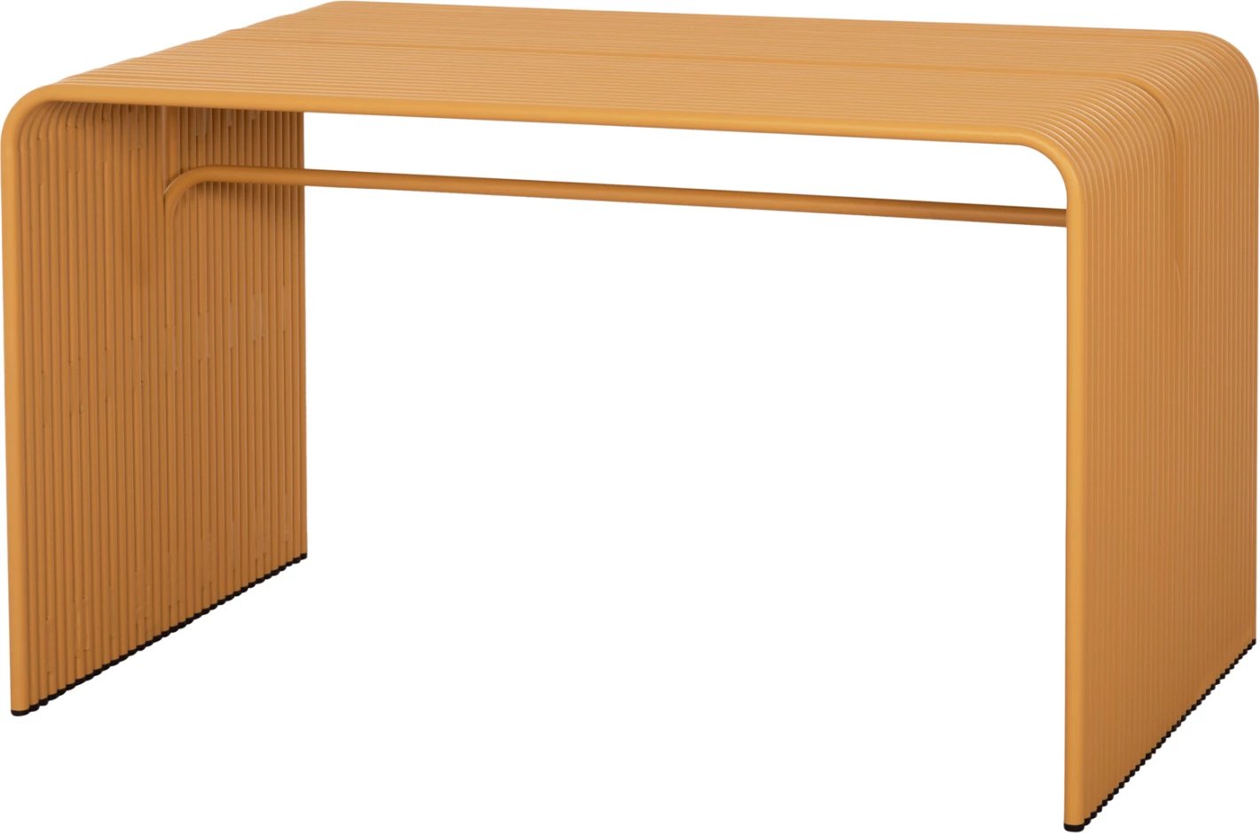 Tavolinë ngrënieje INTREPID, alumin, ngjyrë mustard, 120x70x70.5cm