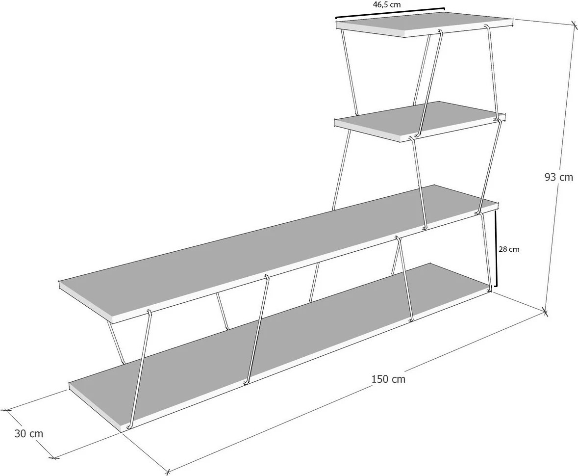 Komodë TV Hanah Home, Ilgaz, ngjyrë pishë