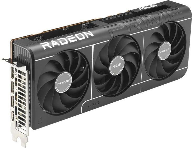 Kartë grafike, Asus, Prime Radeon RX 9070 XT OC 16G (90YV0L71-M0NA00), 16GB, 256-bit, 2.5-slot, trefishë fans