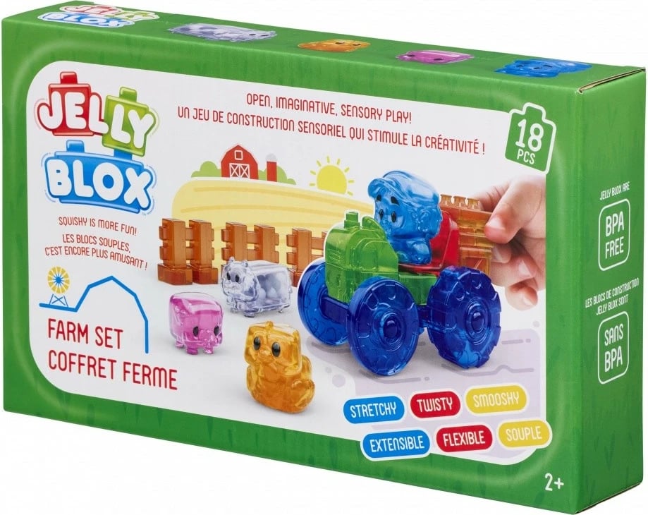 Set lodrash sensorike ndërtuese Goliath Jelly Blox Farm, 18 pjesë, 2+, modeli 934147.006, set