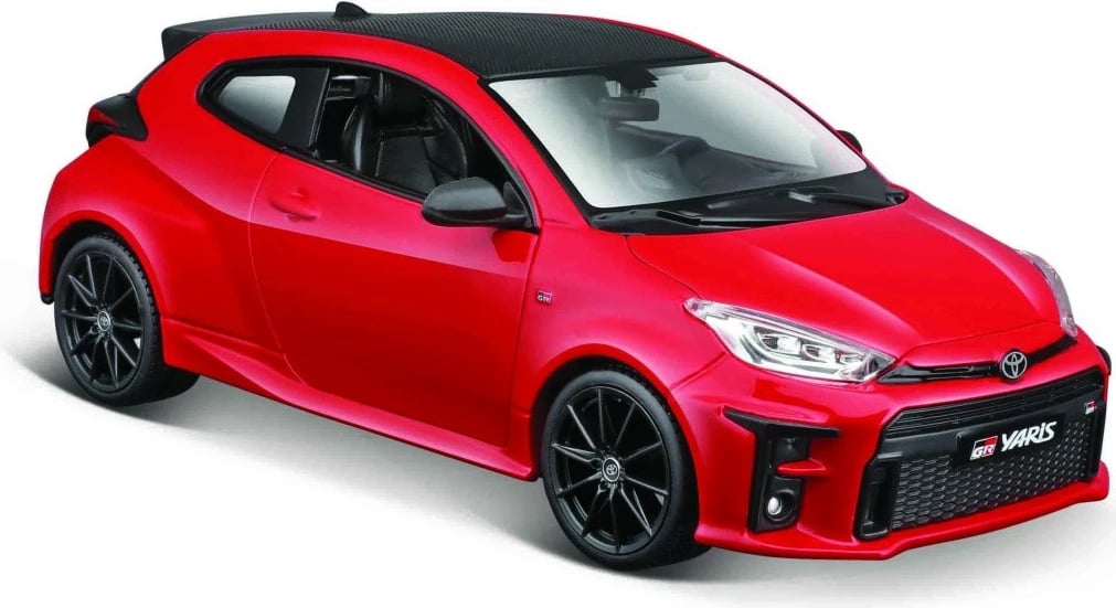 Model metalik Maisto Toyota Yaris 2021, 1:24, Kuqe