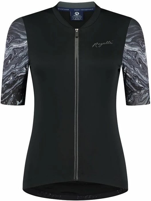 Maicë sportive për femra Rogelli, e zezë dhe gri