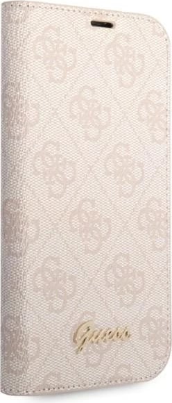 Mbështjellës Guess Bookcase 4G Vintage Gold Logo për iPhone 14 6.1", Rozë