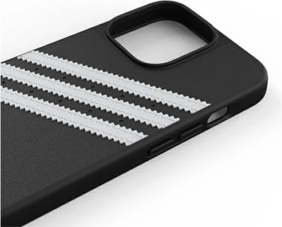 Mbështjellës Adidas OR Moulded Case PU për iPhone 13 Pro/13 6.1", zi bardhë
