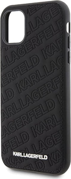 Mbështjellës Karl Lagerfeld Quilted K Pattern për iPhone 11/XR, i zi