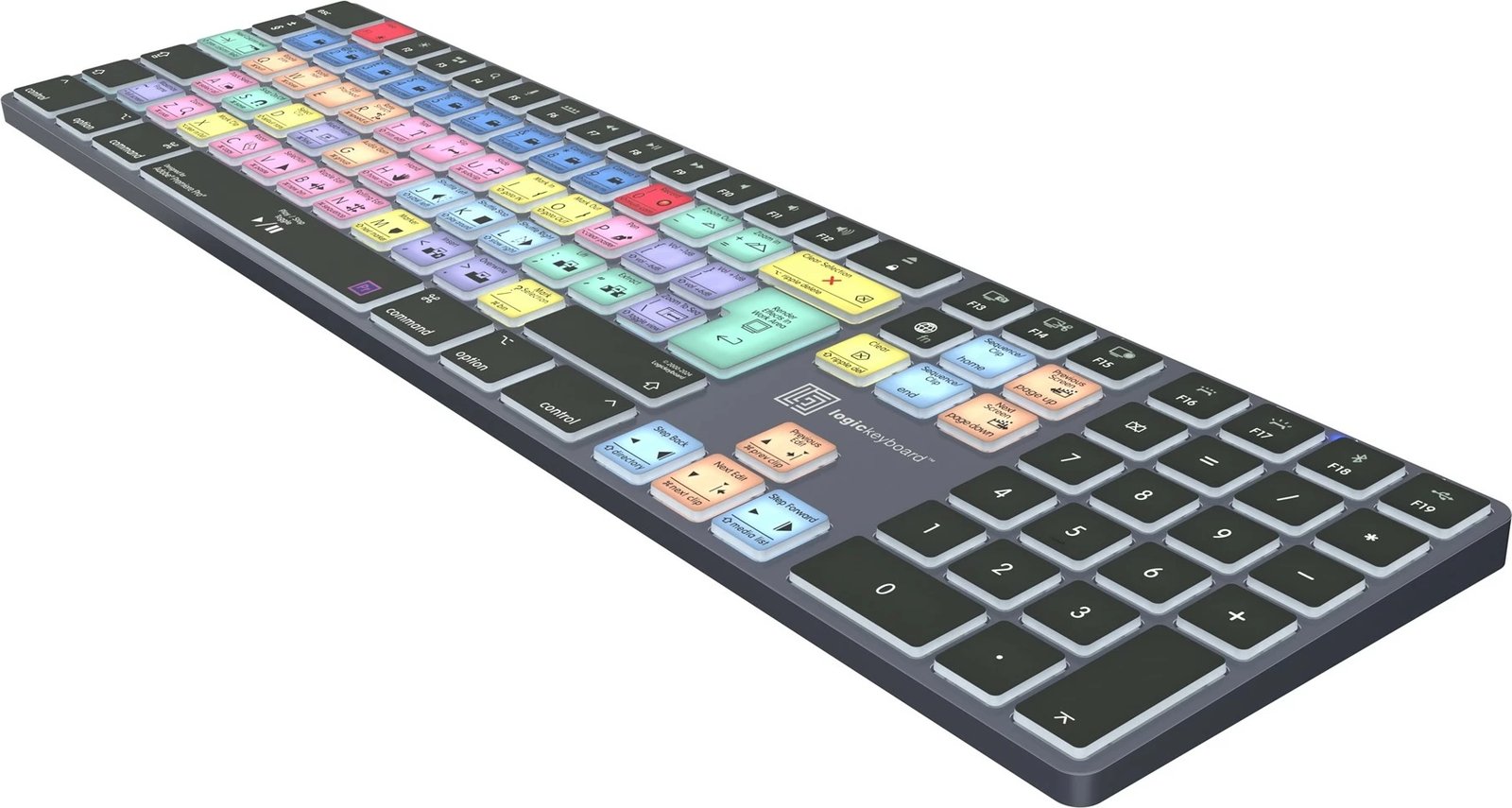 Tastierë LogicKeyboard LKB-PPROCC-TM-UK, full-size, Bluetooth, QWERTY, gri titanium