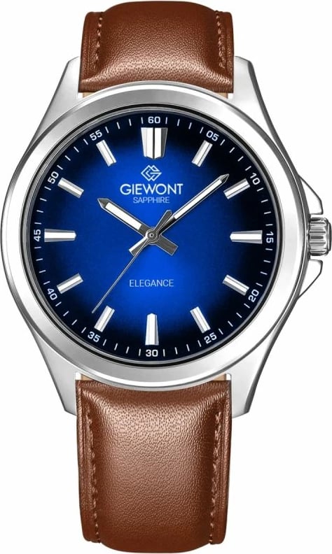 Orë dore meshkuj Giewont Elegance Sapphire GW5160-A4, kafe/blu