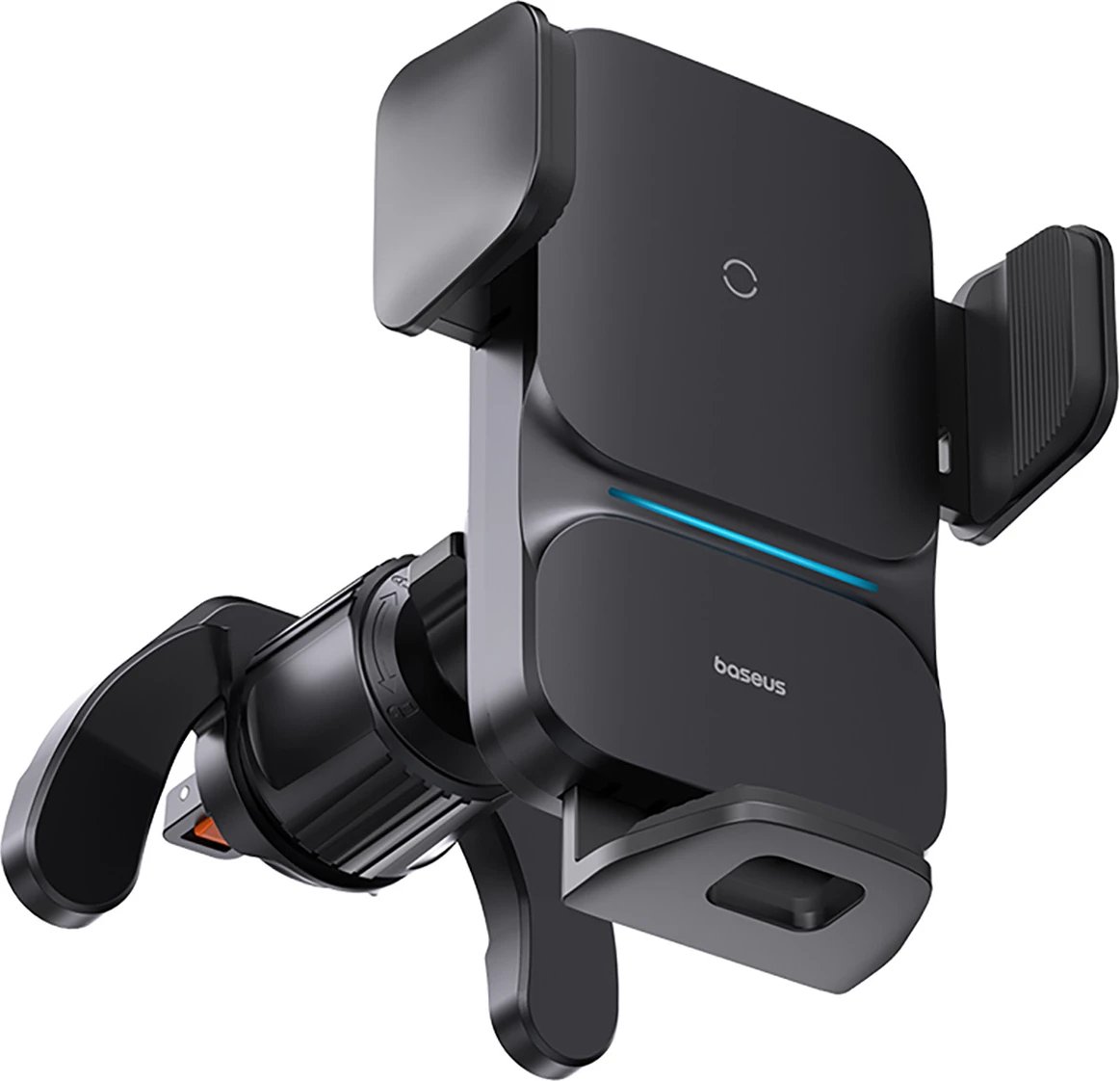 Mbajtës automatik Baseus Wisdom CGZX000001 me karikues wireless 15W, për grilë, i zi