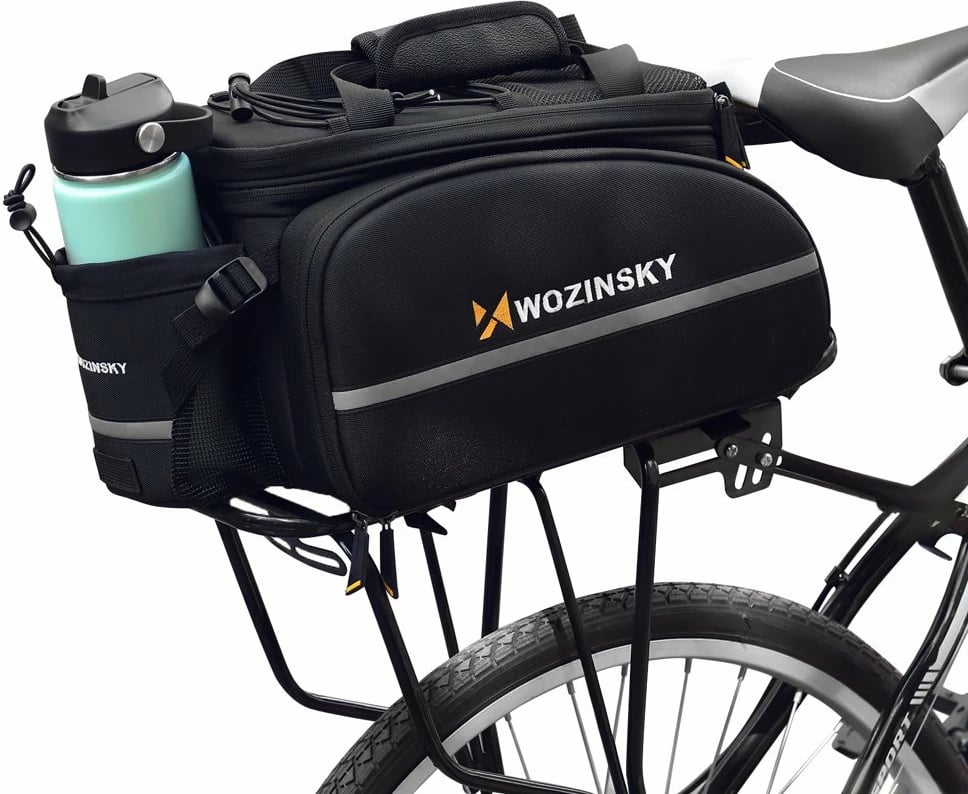 Çantë biçiklete Wozinsky WBB19BK, 35L, me mbulesë shiu, e zezë Çantë biçiklete Wozinsky WBB19BK, 35L, me mbulesë shiu, e zezë