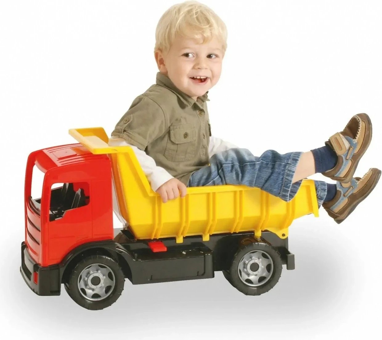 Kamion lodër Lena Super Giants, 62 cm, plastikë, kuq/verdhë