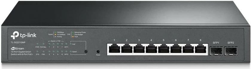 Switch TP-Link TL-SG2210MP, 8 porte PoE, 2 slote SFP