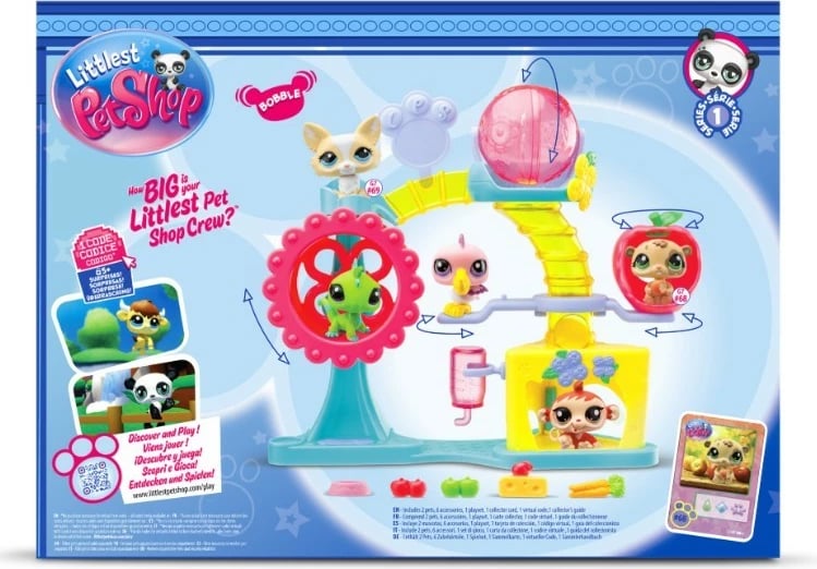 Set lodrash Littlest Pet Shop Fun Factory Playset me 2 figurina, Tm Toys