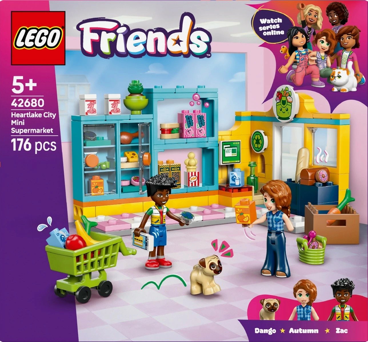 Set ndërtimi LEGO Friends 42680 Heartlake City Mini Supermarket, 176 copë, 5+