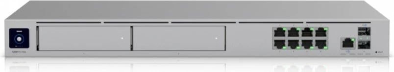 Kasë rrjeti UBIQUITI Dream Machine Pro Max UDM-PRO-MAX, 8 porte GbE, 2 porte 10G SFP+, 2.5 GbE WAN, SSD 128 GB, gri
